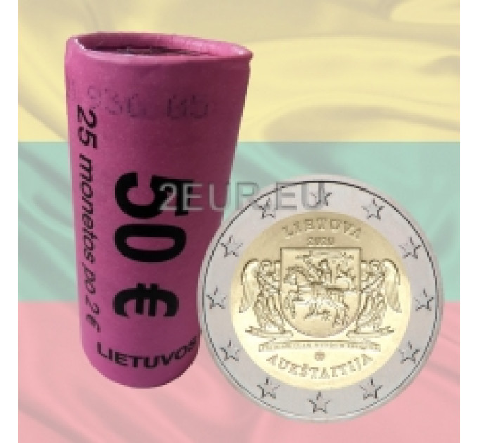 Lituanie 2 euros UNC rouler 2020 - Aukstaitija