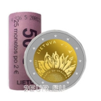 Lituanie 2 euros UNC rouler 2023 - Ensemble avec l'Ukraine