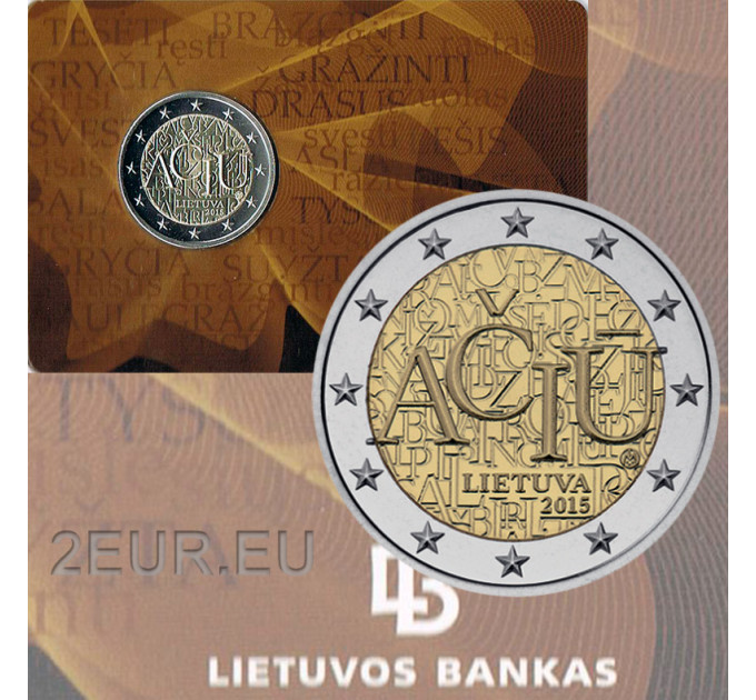 Lituanie 2 euros BU 2015 - Langue lituanienne  