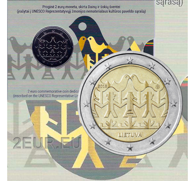 Lituanie 2 euros BU 2018 - Célébration de la chanson et de la danse 