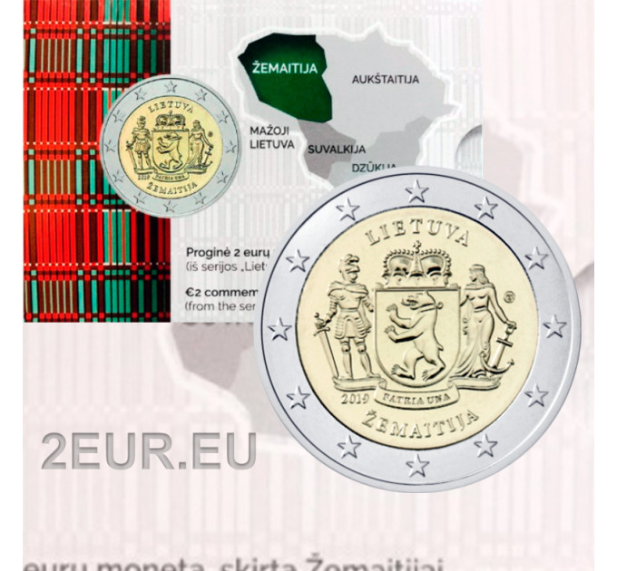 Lituanie 2 euros BU 2019 - Zemaitija 