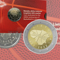 Lituanie 2 euros BU 2022 - 100 ans de Basket en Lituanie Lituanie 2 euros BU 2022 - 100 ans de Basket en Lituanie