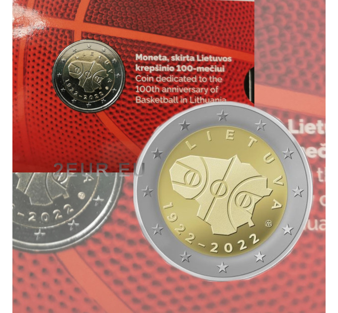 Lituanie 2 euros BU 2022 - 100 ans de Basket en Lituanie 