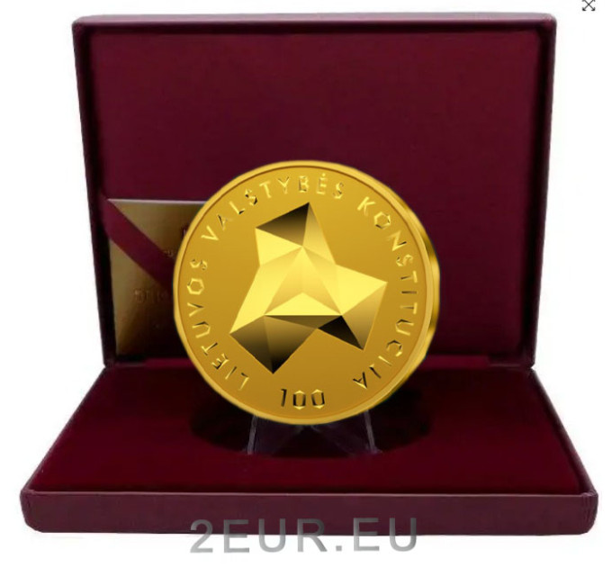 Lituanie 50 euro gold BE 2022 - Centenaire de la Constitution de l'État de Lituanie