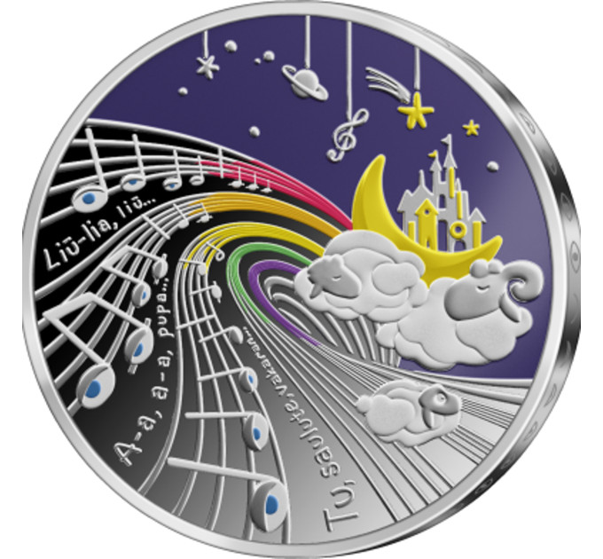 Lituanie 5 euros argent proof 2025 - Berceuse