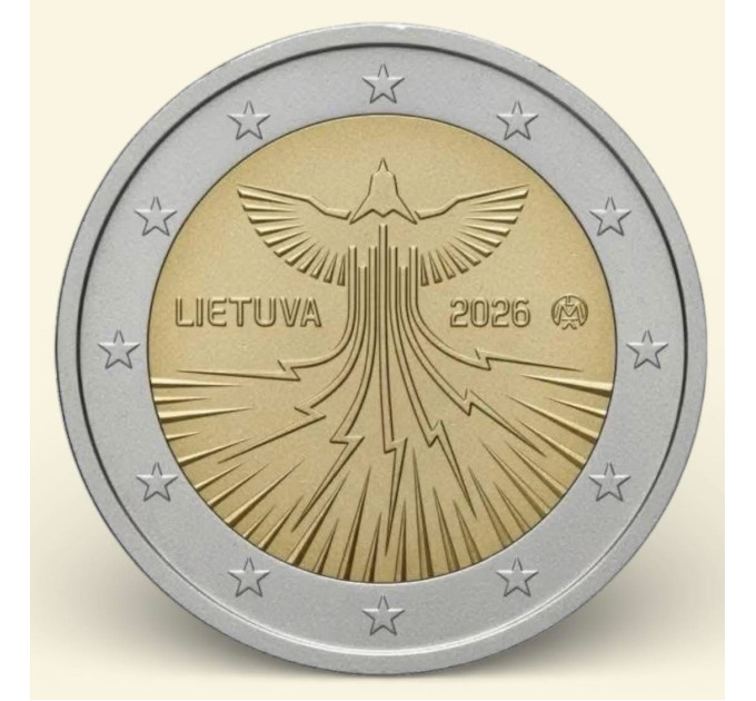 Lituanie 2 euros UNC 2026 - Indépendance énergétique de la Lituanie