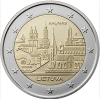 Lituanie 2 euros UNC rouler 2026 - KAUNAS
