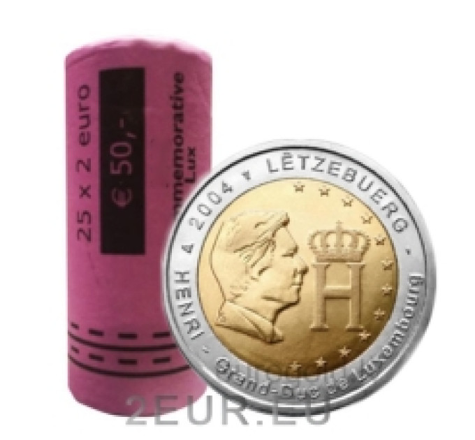 Luxembourg 2 euros UNC rouler 2004 - Le Grand-Duc Henri