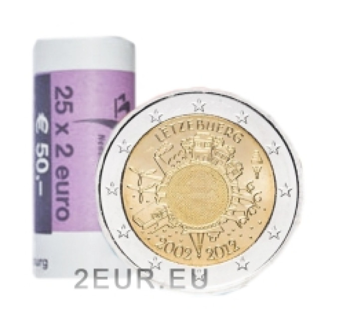 Luxembourg 2 euros UNC rouler 2012 - 10 ans de l'euro