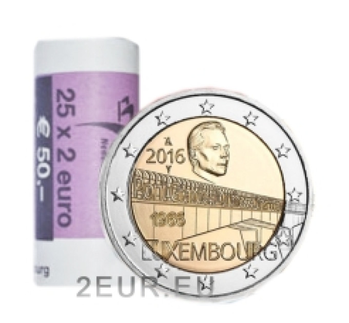 Luxembourg 2 euros UNC rouler 2016 - Pont "Grande Duchesse Charlotte"