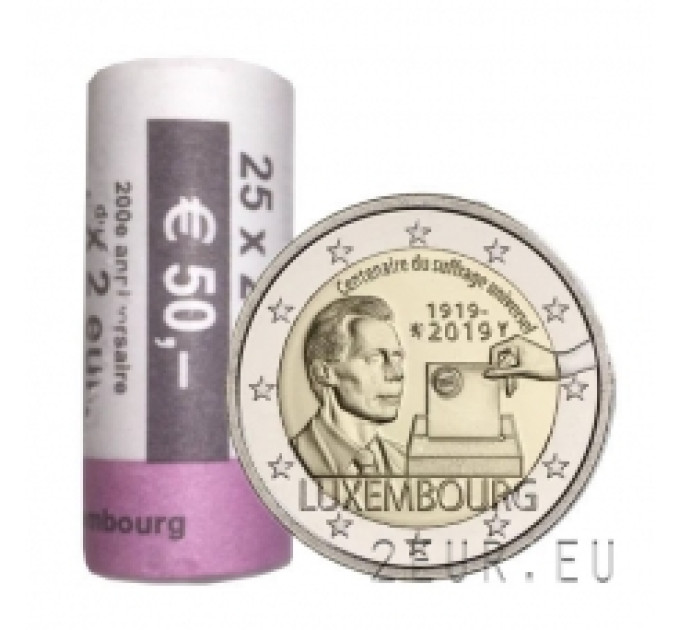 Luxembourg 2 euros UNC rouler 2019 - 100e anniversaire du suffrage universel