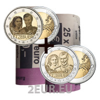 Luxembourg 2 euros UNC rouler 2021 - 40ème anniversaire de mariage du Grand-Duc Henri et de la Grande-Duchesse Maria Teresa