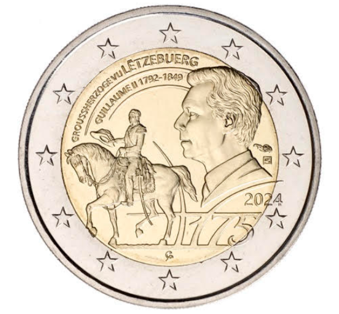 Luxembourg 2 euros UNC 2024 - 175e anniversaire de la mort du Grand-Duc Guillaume II