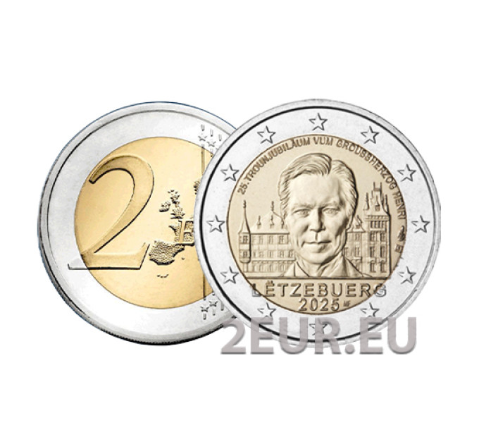 Luxembourg 2 euros UNC 2025 - 25e anniversaire de l'accession au trône du Grand-Duc Henri