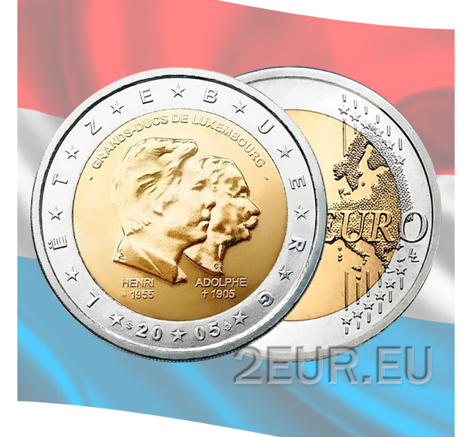 Luxembourg 2 euros UNC 2005 - Henri et Adolphe