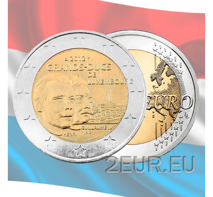 Luxembourg 2 euros UNC 2012 - 100e anniversaire de la mort du Grand-Duc Guillaume IV