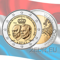 Luxembourg 2 euros UNC 2014 - 50e anniversaire de l'accession au trône du Grand-Duc Jean