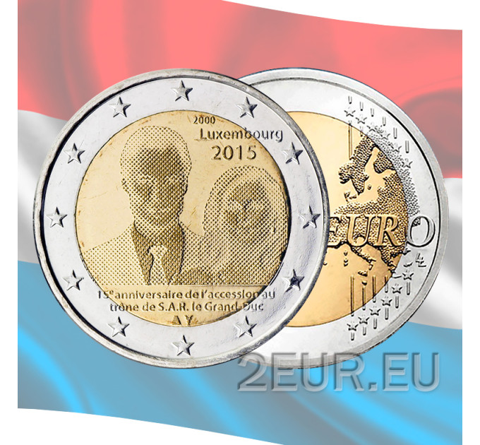 Luxembourg 2 euros UNC 2015 - 15e anniversaire de l'accession au trône de S.A.R. le grand-duc