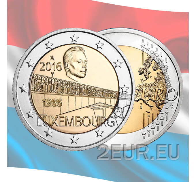 Luxembourg 2 euros UNC 2016 - 50e Anniversaire du Pont Grande-Duchesse Charlotte