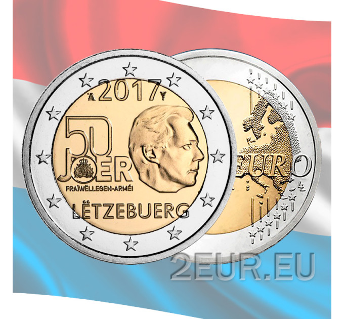 Luxembourg 2 euros UNC 2017 - 50e Anniversaire du Volontariat de l'Armée Luxembourgeoise