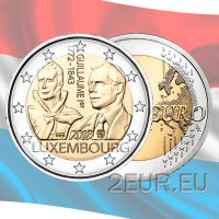 Luxembourg 2 euros UNC 2018 - 175e Anniversaire de la mort du Grand-Duc Guillaume Ier
