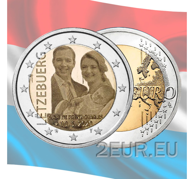 Luxembourg 2 euros UNC 2020 - Naissance du prince Charles photo