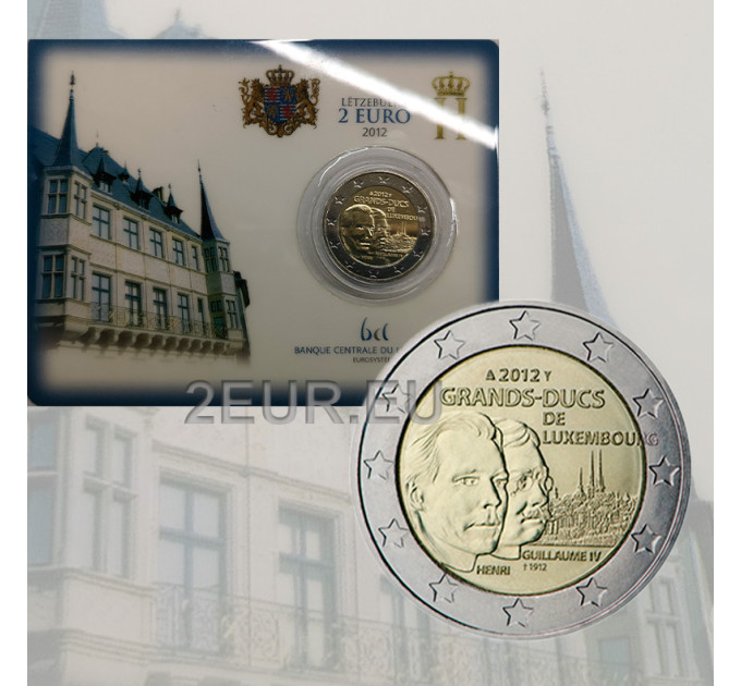 Luxembourg 2 euros BU 2012 - 100e anniversaire de la mort du Grand-Duc Guillaume IV. 