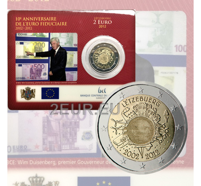 Luxembourg 2 euros BU 2012 - 10 ans d'euro cash