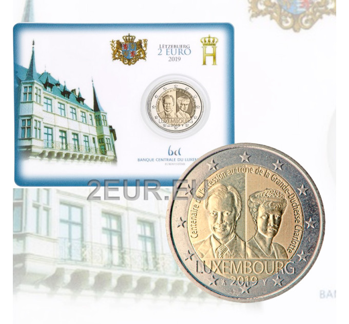 Luxembourg 2 euros BU 2019 - 100e anniversaire de l'accession au trône de la Grande-Duchesse Charlotte