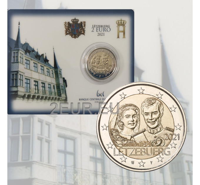 Luxembourg 2 euros BU 2021 - 40e anniversaire de mariage de la grande-duchesse Maria Teresa avec le grand-duc Henri