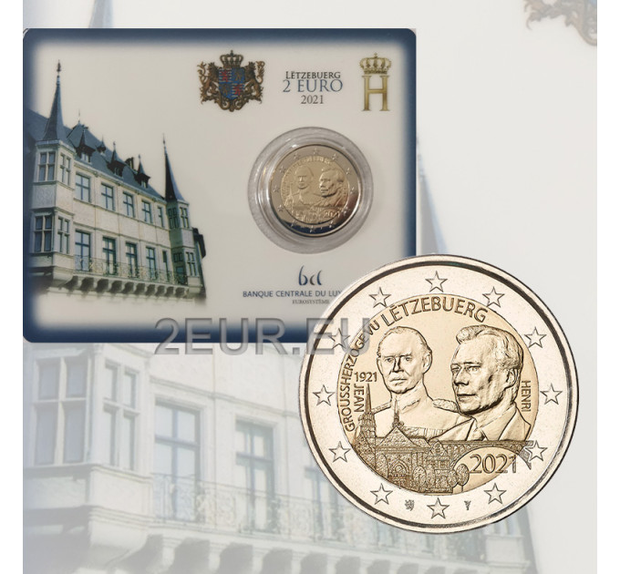Luxembourg 2 euros BU 2021 - 100e anniversaire de la naissance du Grand-Duc Jean