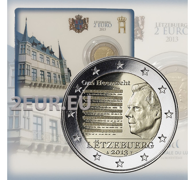 Luxembourg 2 euros BU 2013 - Hymne National du Grand-Duché de Luxembourg