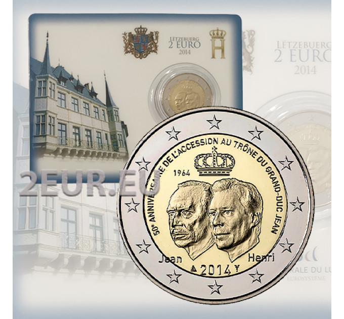 Luxembourg 2 euros BU 2014 - 50e anniversaire de l'accession au trône du Grand-Duc Jean