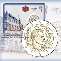 Luxembourg 2 euros BU 2023 - 25e anniversaire de l'admission du Grand-Duc Henri comme membre du Comité International Olympique