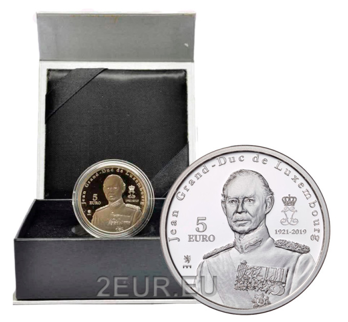 Luxembourg 5 euros argent Proof 2019 - Grand Duc Jean