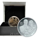 25 EURO PIÈCES  EN ARGENT