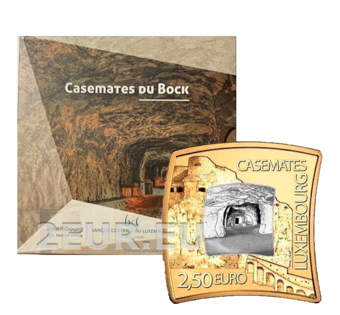 Luxembourg 2,5 euros argent PROOF 2021 - Casemates du Bock