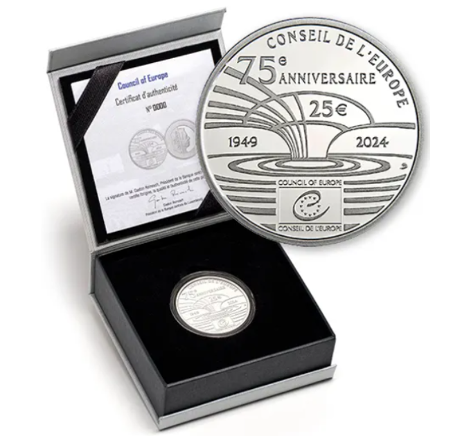 Luxembourg 25 euros argent Proof 2024 - 75e anniversaire du Conseil de l'Europe