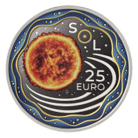 Luxembourg 25 euros argent Proof 2025 - Le système solaire - Le Soleil