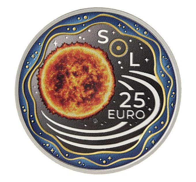 Luxembourg 25 euros argent Proof 2025 - Le système solaire - Le Soleil