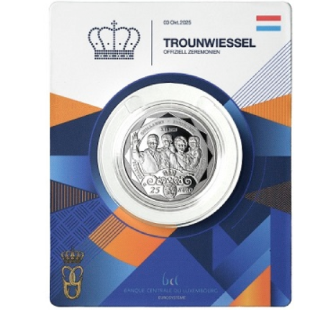 Luxembourg 25 euros argent Proof 2026 - ÉVÉNEMENTS IMPORTANTS LIÉS À LA DYNASTIE