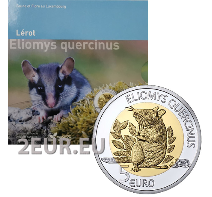 Luxembourg 5 euros argent Proof 2023 - Faune et Flore - Loir des jardins