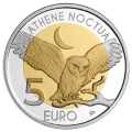 Luxembourg 5 euros argent Proof 2024 - Faune et Flore - CHOUETTE CHEVÊCHE
