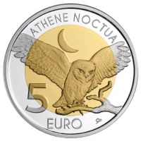 Luxembourg 5 euros argent Proof 2024 - Faune et Flore - CHOUETTE CHEVÊCHE