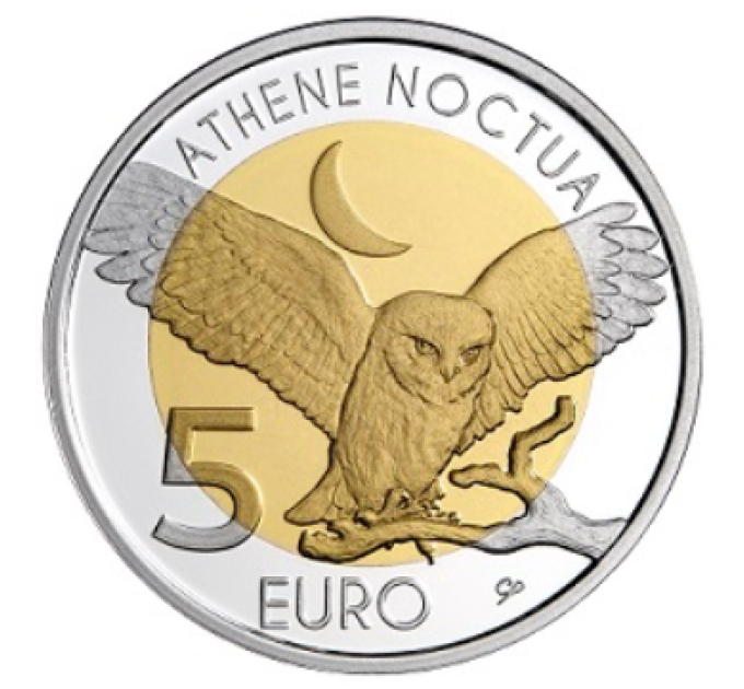 Luxembourg 5 euros argent Proof 2024 - Faune et Flore - CHOUETTE CHEVÊCHE