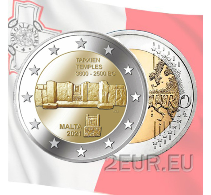Malte 2 euros UNC 2021 - Temple de Tarxien