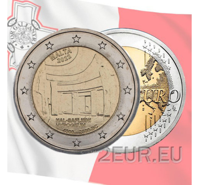 Malte 2 euros UNC 2022 - Hypogée de Hal Saflieni