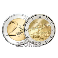 Malte 2 euros UNC 2025 - Ville historique de Mdina