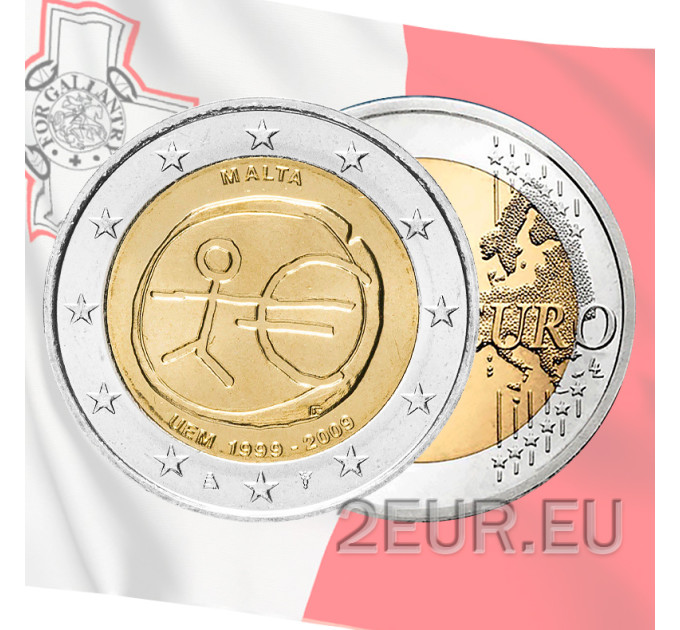 Malte 2 euros UNC 2009 - 10 Ans Euro