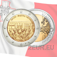 Malte 2 euros UNC 2012 - Représentation majoritaire 1887